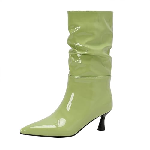 Bottines à talons hauts de 6 cm : le confort d'un escarpin stable en cuir verni brillant