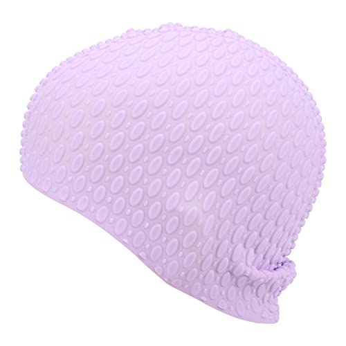 RiToEasysports Gorro de Natación, Gorro de Natación para Mujer Gorro de Natación Clásico de Silicona Alta Elasticidad Comodidad Gorro de Natación de Pelo Largo Antideslizante para Adultos,