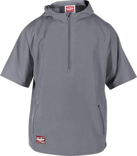 Rawlings Men's Standard Short Sleeve Cage Jacket, Grey2