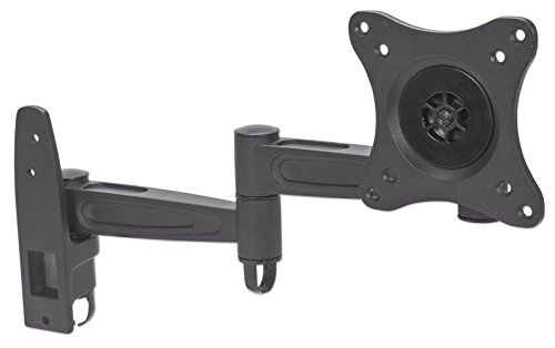 Preisvergleich Produktbild Manhattan 423670 Universal Gelenkarmhalterung für Flachbildschirme zweifach schwenkbarer Arm 13" bis 27" bis 15 kg schwarz