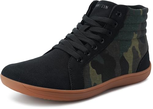 WHITIN Men's Wide Mid Ankle Top Barefoot Shoes Boots Fashion...