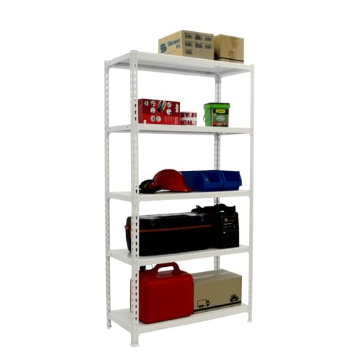 Miniatura 7 de Simonrack Estanteria Metalica, 5 Baldas Ajustables, 200 Kg De Punto Flexión, 2000x1100x400 Mm, Estantería Almacenaje, Sin Tornillos, Blanco - Simonclick