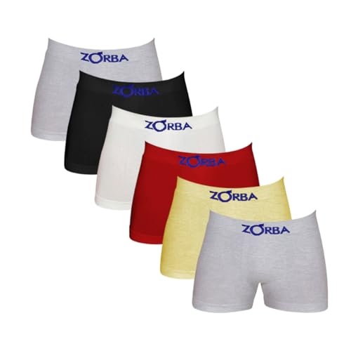 Kit 6 Cuecas Boxer Zorba Infantil Algodão 678 Sortidas Tamanho:M;Cor:Sortido