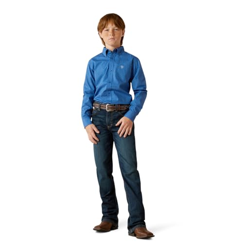 Ariat Boy's Royal Blue Stratford Long Sleeve Shirt3