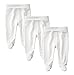 Teach Leanbh Infant Baby Cotton High Waist Footed Pants Casual Leggings 0-12 Months (0-3 Months, White/3)