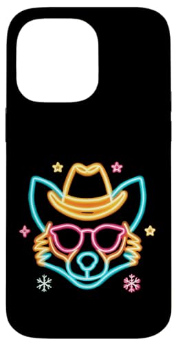 Cowboy Fox Face �T���O���X �~ �E�G�X�^�� �O���t�B�b�N �s���N �N�[�� �X�}�z�P�[�X iPhone 14 Pro Max �p