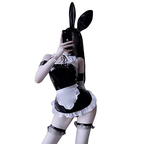 Womens Playboy Bunny Costume, Women Bunny costume Sakurajima Mai Bunny Cosplay Costume One Piece Bodysuit Stockings Set, Intimacy Master