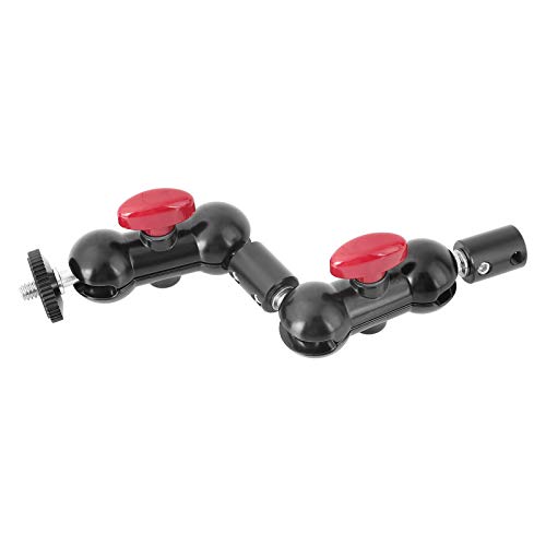 Brazo de extensión Camvate con doble rótula regulable y roscas de 1/4 para monitor 4