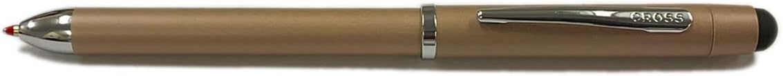 Cross Tech3+ Light Gold Multifunction Pen, 4 in 1 Ballpoint Pen Red and Black Ink, 0.5mm Pencil and Stylus