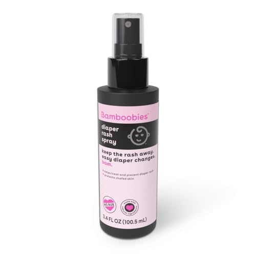 Image of Bamboobies Diaper Rash Spray - Safe and Gentle Formula Free from Lanolin Parabens and Petroleum - 3.4 oz, Made in USA