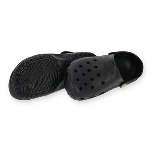 Borussia Dortmund BVB Clogs schwarz, Gartenschuhe Logo Klassisch, 44/45 EU