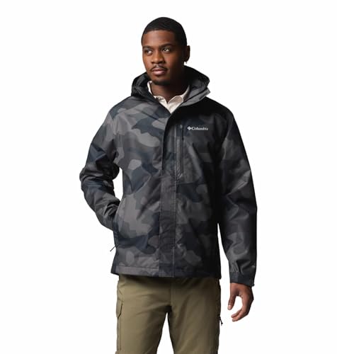 Image of Columbia Men Omni-Tech Hikebound II Printed Hiking and Trekking Waterproof Rain Jacket