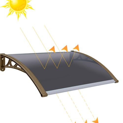 Couverture d'abri de pluie transparente extérieure avec support acier - 8