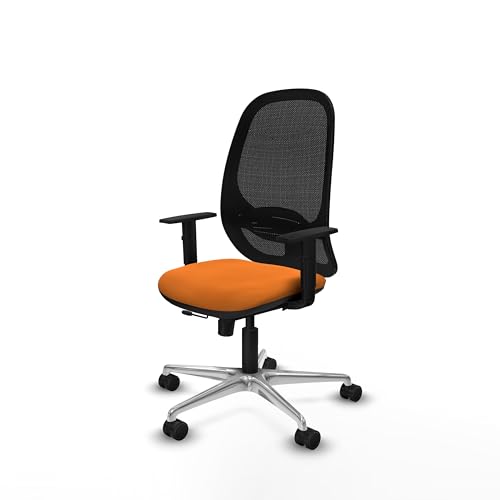 Chaise de bureau inclinable orange fauteuil ergonomique synchrone