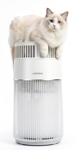 WISESKY Cat Air Purifier for Large Rooms, 5-Stage HEPA Air Cleaner for Cat…