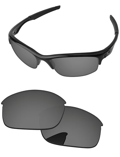 PapaViva Replacement Lenses for Oakley Bottle Rocket OO9164 62mm Sunglass Black Chrome Polarized
