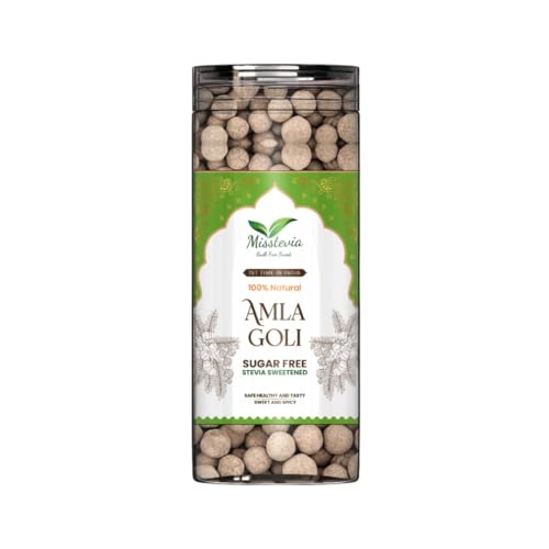 Image of Misstevia Sugar Free Amla Goli Sweet & Spicy | Stevia Sweetened Mukhwas | Natural Mouth Freshener | Made with Amla | Digestive Snack | Diabetic Friendly | No Added Sugar (Pack of 2)