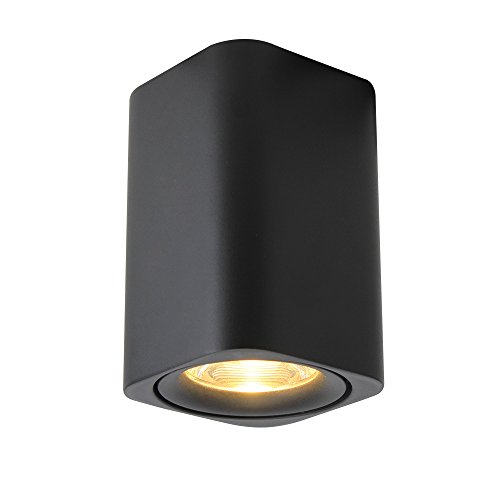Aisilan Led Ceiling Spotlight Square Downlight 7W 3000K Warm White Black Aluminum Spot Light For Hallway Corridor Gallery Display Kitchen And Living Room Mtd001B3K7W #TOP11