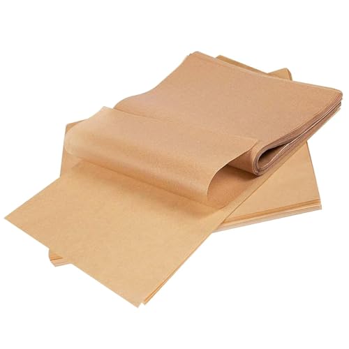 100 Pcs Pre-Cut Baking Parchment Sheets for Oven Air Fryer & Microwave - 20x30cm Greaseproof Cooking Paper