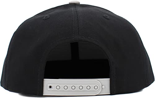 Image of KBETHOS Classic Snapback Hat Blank Cap Underbrim Cotton Wool Blend Flat Visor Adjustable Unisex