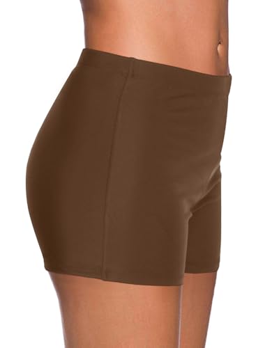 Image of Yonique Womens Swim Shorts Solid Tankini Bottoms Swimsuit Bottoms(Available in Plus)