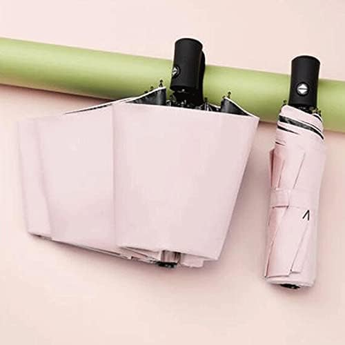 Automatic Umbrella 1Pcs Automatic Open Rain Umbrella Travel Folding Umbrella Lightweight Waterproof Color：Black, Blue, Green, Pink, White, Dark Blue Umbrella (Pink 37in x21in)