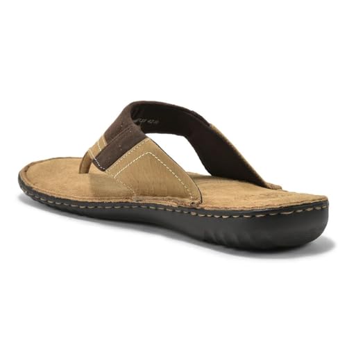 Image of Woodland Men Casual Camel Slippers