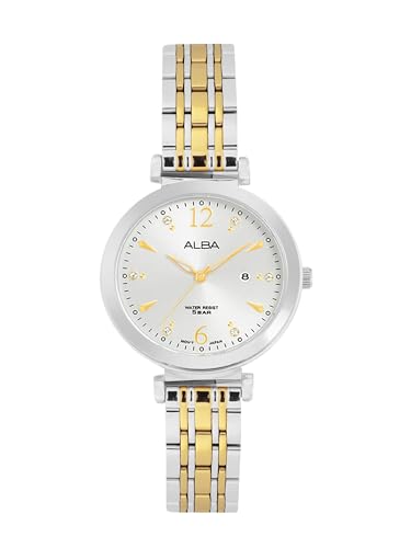 Alba Stainless Steel Women Analog Wristwatch Ah7Bw1X1, White Dial, Silver Band (B0CD82L36F) Amazon Price History, Amazon Price Tracker