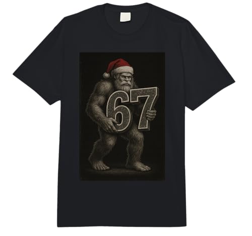 Classic Bigfoot Christmas – Vintage Xmas Sasquatch Funny 67 Comfort Colors Adult Heavyweight T-Shirt