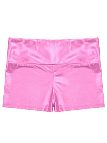 Kids Boys Girls Metallic Dance Shorts Wet Look Gymnastics Athletic Booty Shorts Bottoms for Sports Swimming4