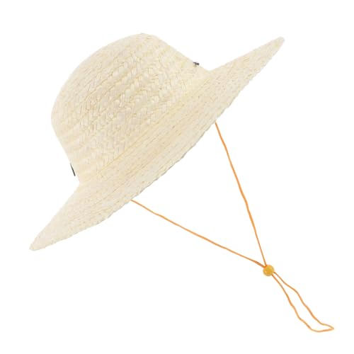 Chapeau paille anti-UV enfant protection solaire réglable plage