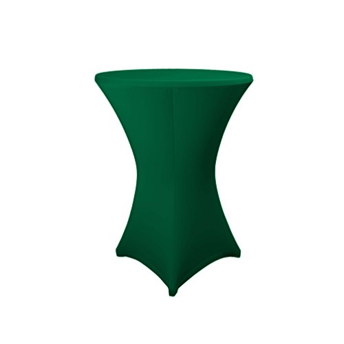 Expand Housse Pour Tables Hautes Vert Foncé - Couverture, Revêtement, Nappe Pour Tables Mange-Debout - Ø 70cm-75cm - Stretch