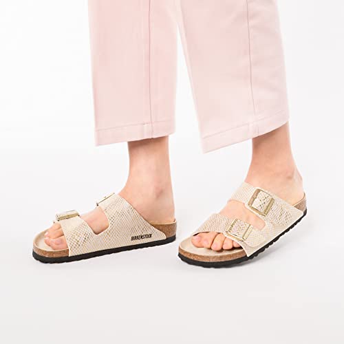 Image of Birkenstock Arizona Eva Mules /Clogs Men Black Mules Shoes, White Gold, 4.5 UK