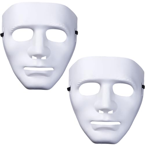 BNOYONERAS Halloween Ghost Dance Hip-hop Auftritte Masken 2 Stück Street Dance Ghost Step Mask Prom Männer und Frauen Hip Hop Maske für Faschings, Karneval, Halloween Cosplay Kostüm (White) BNOYONERAS Halloween Ghost Dance Hip-hop Auftritte Masken 2 Stück Street Dance Ghost Step Mask Prom Männer und Frauen Hip Hop Maske für Faschings, Karneval, Halloween Cosplay Kostüm (White)