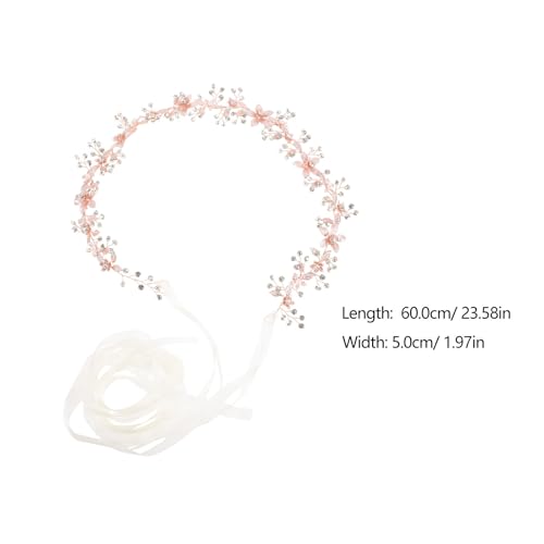 Ceinture de mariage faite main en cristaux et chaîne or rose - 7