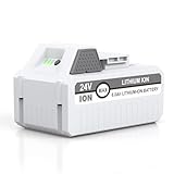 24V 6000mAh 24VBAT-LTE Replacement Lithium-iON Battery for Snow Joe+Sun Joe 24V Battery Series 24BAT-LTX/LTW/LTE/LT/XR Pro（Not fit for XZ2600-0450 Battery Charger）