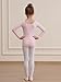 WEGETIT Long Sleeve Black Leotard for Girls Gymnastics Leotards Toddler Dance Ballet Bodysuit (Pink,2-4T)