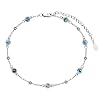 HPQQ Anklet Bracelet for Women 925 Sterling Silver Natural Stone Chain Bead Ankle Bracelet Beach Summer Fine Jewelry Mothers Day Birthday Gifts for Women Mom Wife