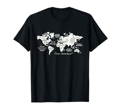 Drapeaux du monde international T-shirt drapeaux carte du monde pour enfants T-Shirt