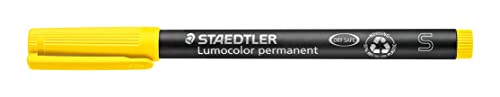 Staedtler Lumocolor 313 feutre permanent pointe superfine jaune pour traçage fin