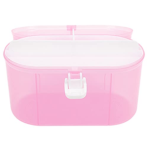 Image of YARNOW Handheld Storage Box 7.08X4.92X3.54In Portable Desktop Organizer with Handle Small Craft and Toy Storage Case for Travel Outdoor Picnic and Home Use
