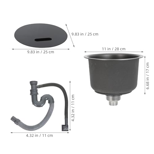 Fregadero mini de acero inoxidable resistente y de doble instalación 2