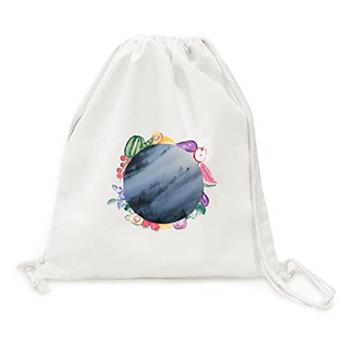Sac en tissu pliable à sangle imprimé paysage de montagne et brume sauvage