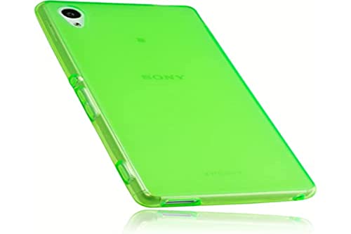 mumbi Funda Compatible con Sony Xperia M4 Aqua Caja del teléfono móvil, Verde Transparente