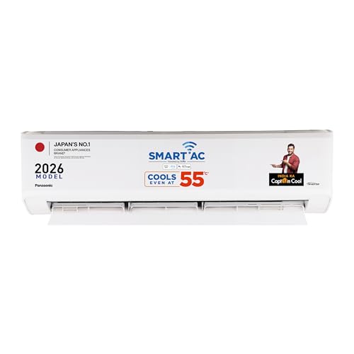 Image of Panasonic 2.0 Ton 5 Star New Star rated Premium WiFi Inverter Smart Split AC (Matter Enabled, AI, Higher Airflow,Crystal Clean, Copper Cond., 8in1 Convertible,4-Way,PM0.1 Filter,CS /CU-NU24BKY5W,White)