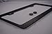 Fit Ferrari 4K Gloss Black Carbon Fiber License Plate Frame with Black Caps