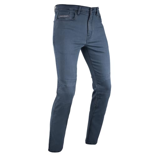 Image of Oxford Original Approved AA Men's Super Stretch Slim Motorcycle Jeans, Petrol Blue, Regular, 30