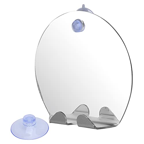 Anti‑Fog Shower Mirror Bathroom Fogless Shaving Round Bathroom Shaving Mirror Fog Free Wall Hanging Mirrors With Suction For Men And Women Home Traveling #TOP5