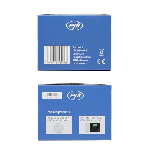 PNI PNI-HS541 Safe House HS541 Smart-Ventil mit WLAN, zum Abschalten der Wasser-/Gasleitungsversorgung über das Internet, schwarz