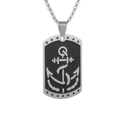Genérico Collar vintage nórdico de plato cuadrado para hombres y mujeres, joyería colgante de hip hop con charms